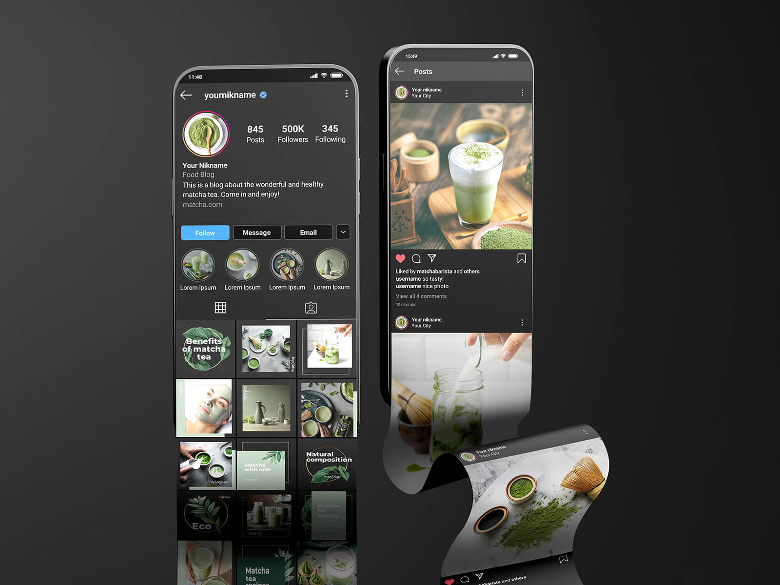3 Premium Free Instagram Feed Mobile Scroll Mockup PSD Files