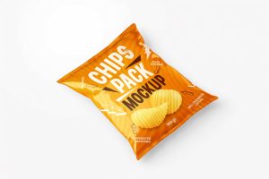 Free Chips Snack Packet Mockup PSD