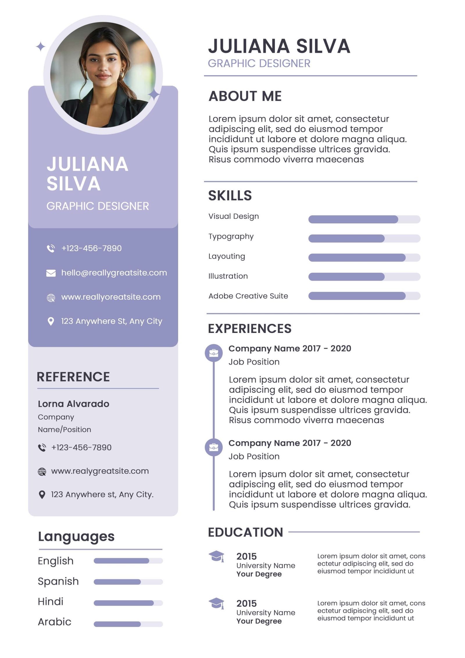 Graphic Designer Resume Template Free PSD – Clean CV Design - PsFiles