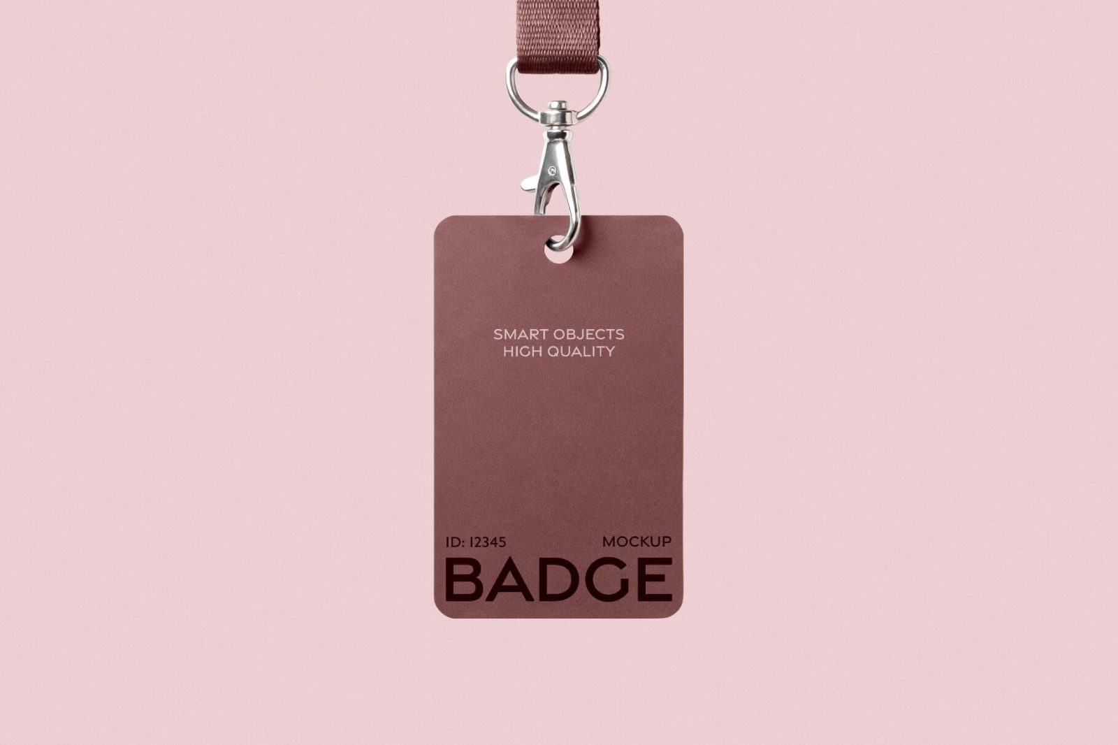 hanging badge mockup psd id card template realistic office employee badge design with strap clip