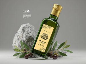 Oilve Oil Bottle Mockup Packaging