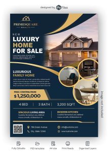 luxury real estate flyer psd template home for sale modern property marketing design free download