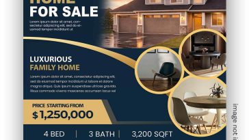 luxury real estate flyer psd template home for sale modern property marketing design free download