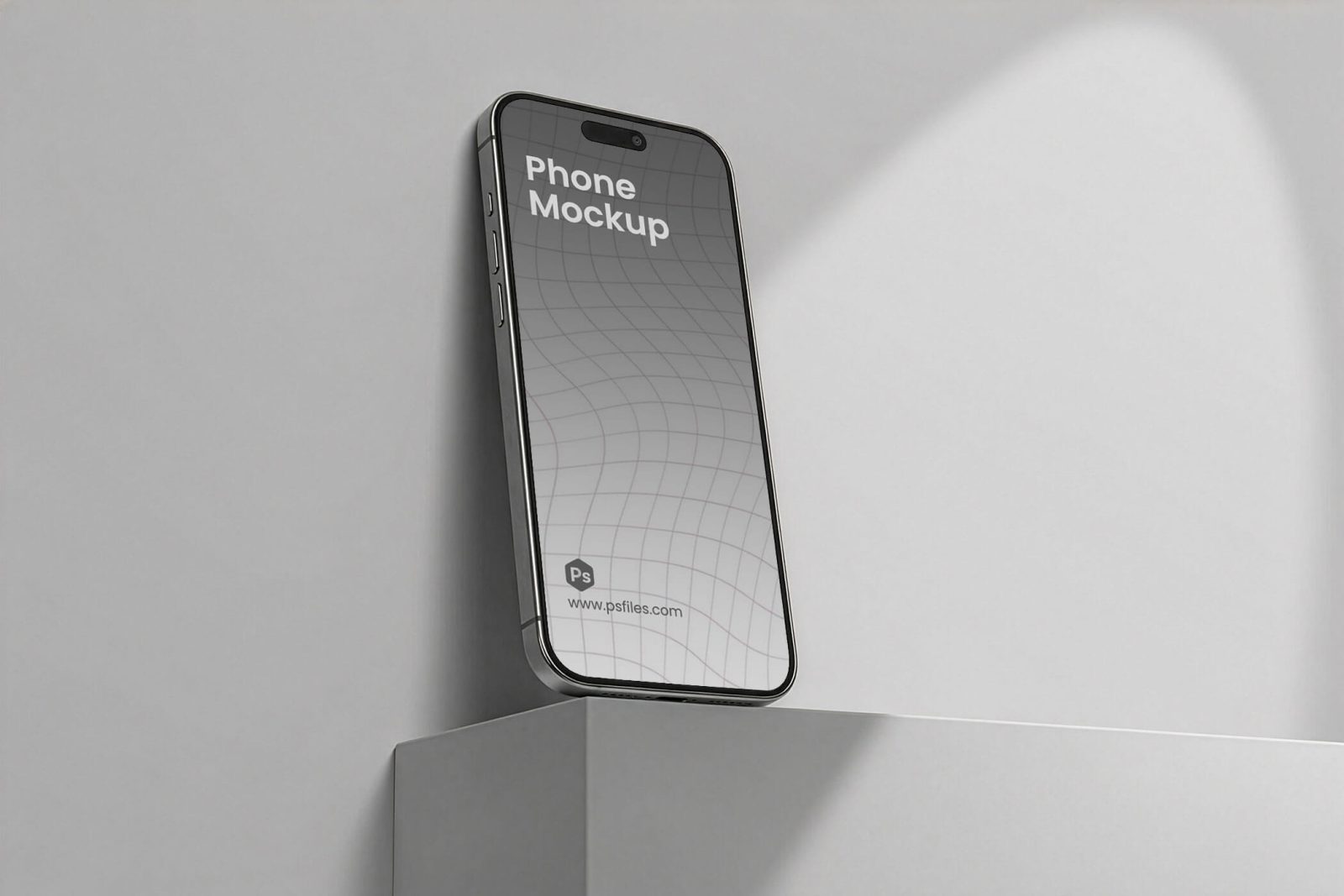 free phone mockup psd minimal smartphone screen display realistic mobile app presentation