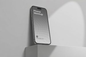 free phone mockup psd minimal smartphone screen display realistic mobile app presentation