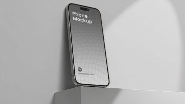 free phone mockup psd minimal smartphone screen display realistic mobile app presentation