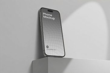 free phone mockup psd minimal smartphone screen display realistic mobile app presentation