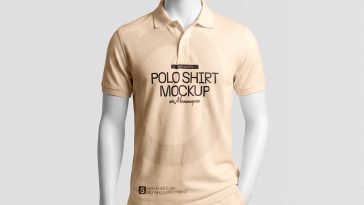 polo shirt mockup on mannequin psd realistic apparel branding clothing design display