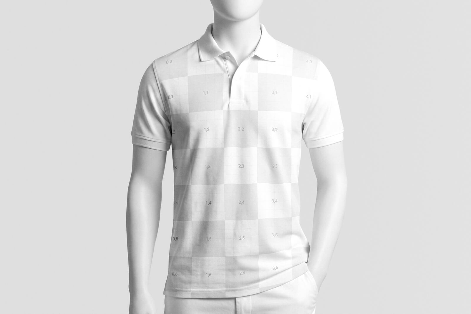 Free Polo Shirt Mockup On Mannequin