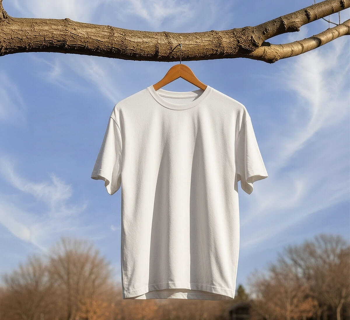 Free Tree Hanger T-shirt Mockup PSD