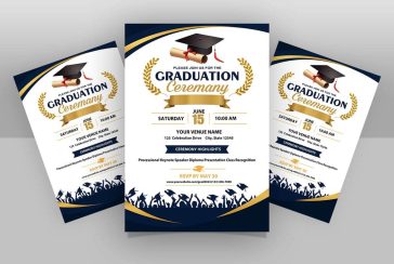 Graduation Ceremony Education Flyer Template Free PSD