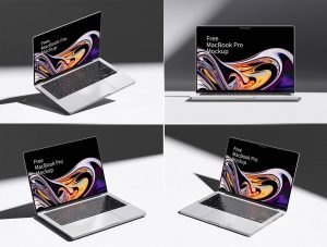 free premium macbook pro mockup psd set realistic laptop mockup for website ui ux branding presentation