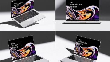 free premium macbook pro mockup psd set realistic laptop mockup for website ui ux branding presentation
