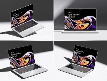 free premium macbook pro mockup psd set realistic laptop mockup for website ui ux branding presentation