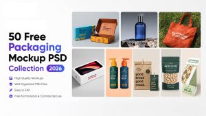 50+ Free Packaging Mockup PSD Collection