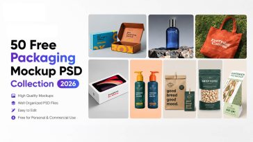 50+ Free Packaging Mockup PSD Collection