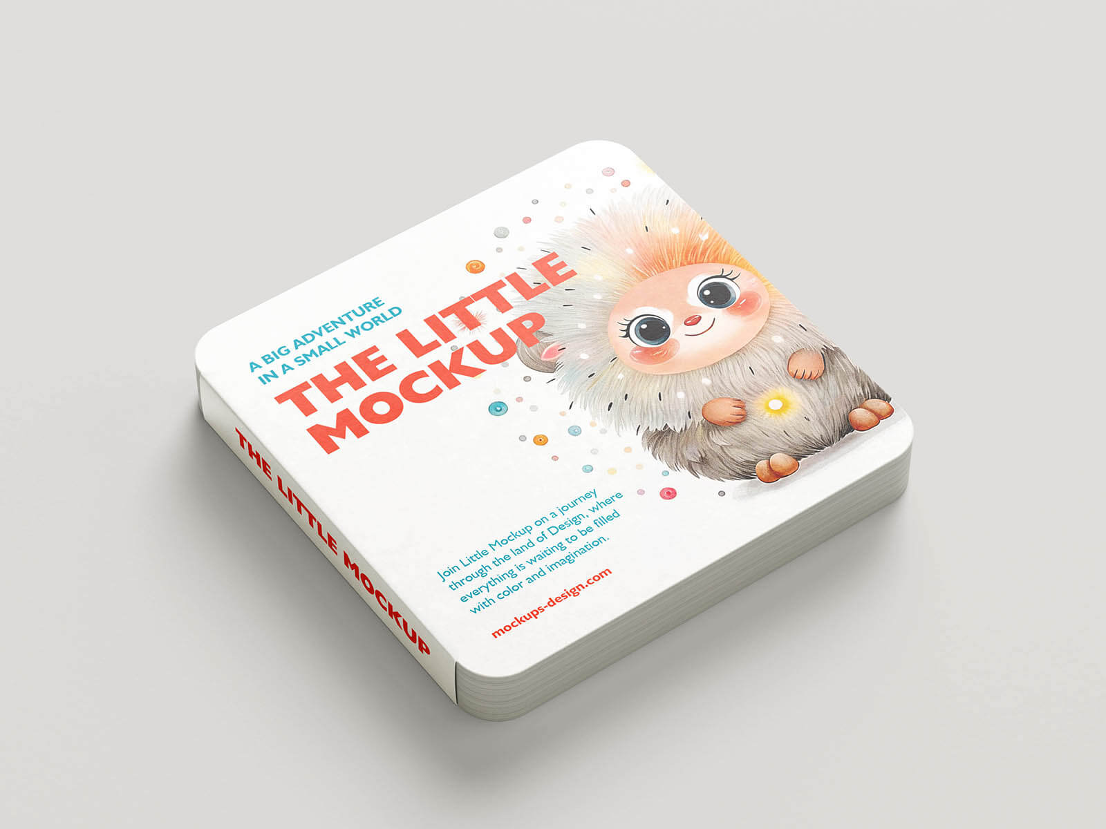6 Free Childrens Hard Pages Square Board Book Mockup PSD Files1