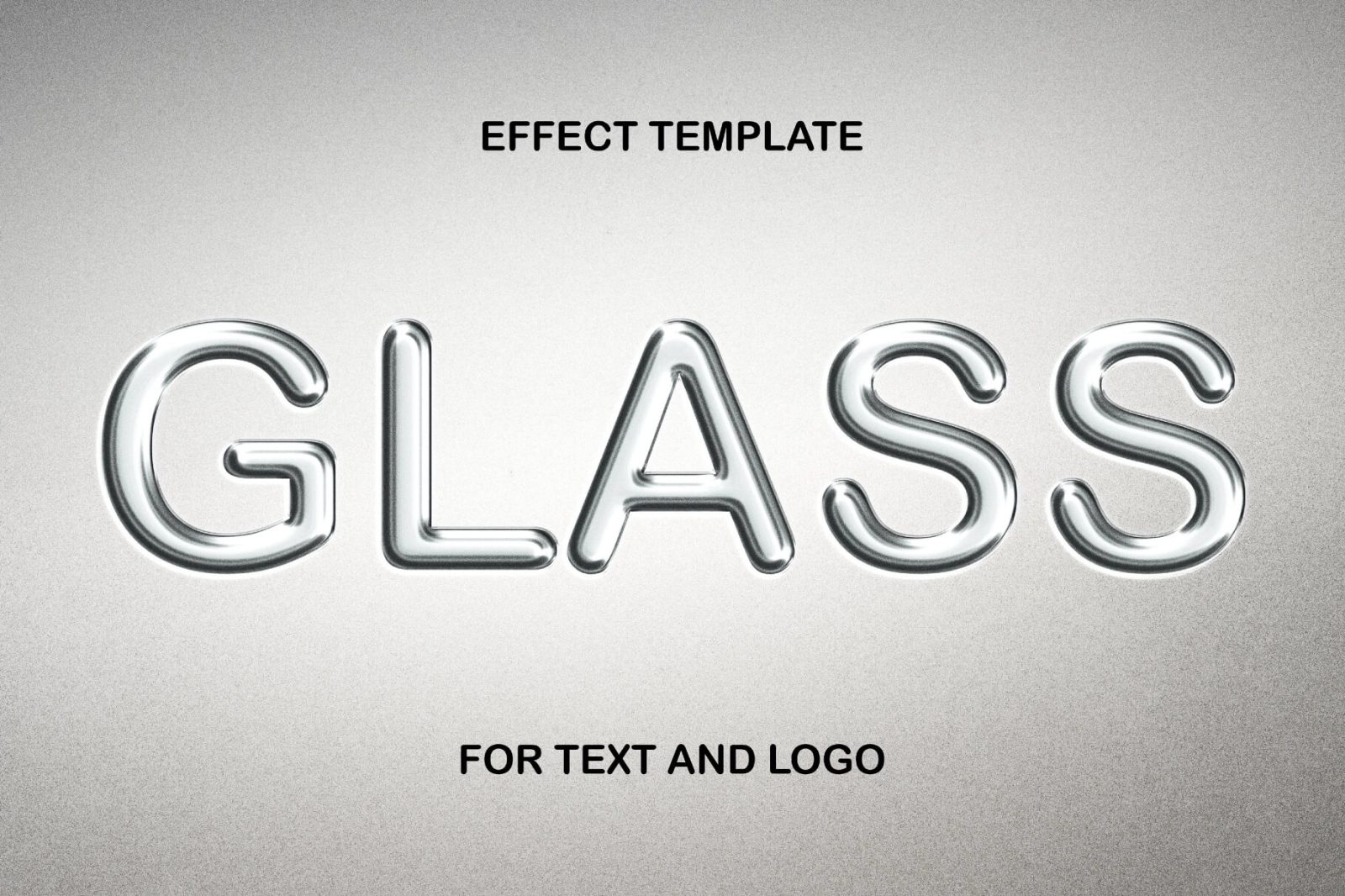 free embossed glass text effect psd realistic transparent typography logo branding photoshop template for premium design projects