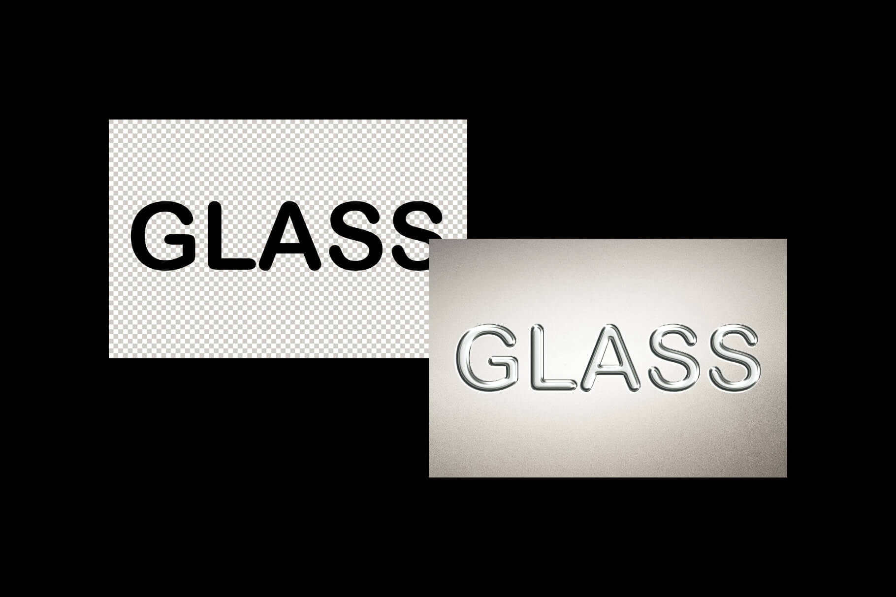 Free Embossed Glass Text Effect PSD2