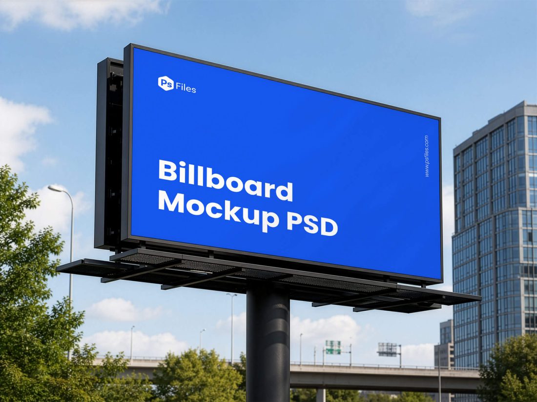 Billboard Mockup 2026 — Free Outdoor Signage PSD - PsFiles