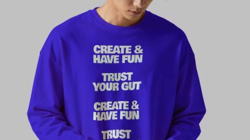 free long sleeve t shirt on model mockup psd realistic apparel branding clothing design presentation template