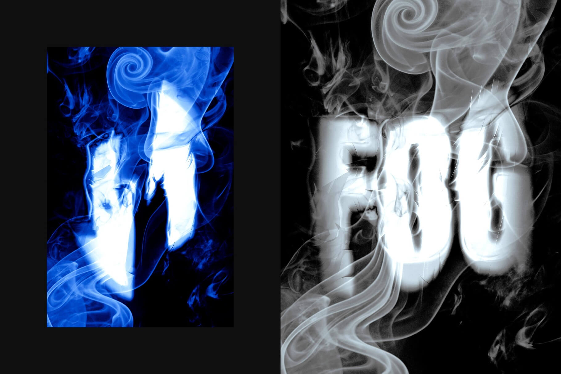 Free Smoke Distort Text Effect PSD3