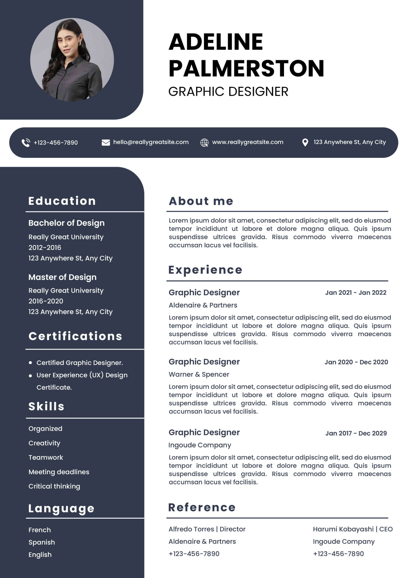 professional free resume template psd editable cv design for graphic designer corporate job application and modern career profile