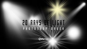 PsFiles 20 Rays Of Light Photoshop Brushes