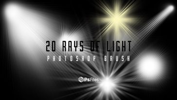 PsFiles 20 Rays Of Light Photoshop Brushes