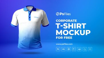 PsFiles FREE Collared T Shirt Mockup PSD