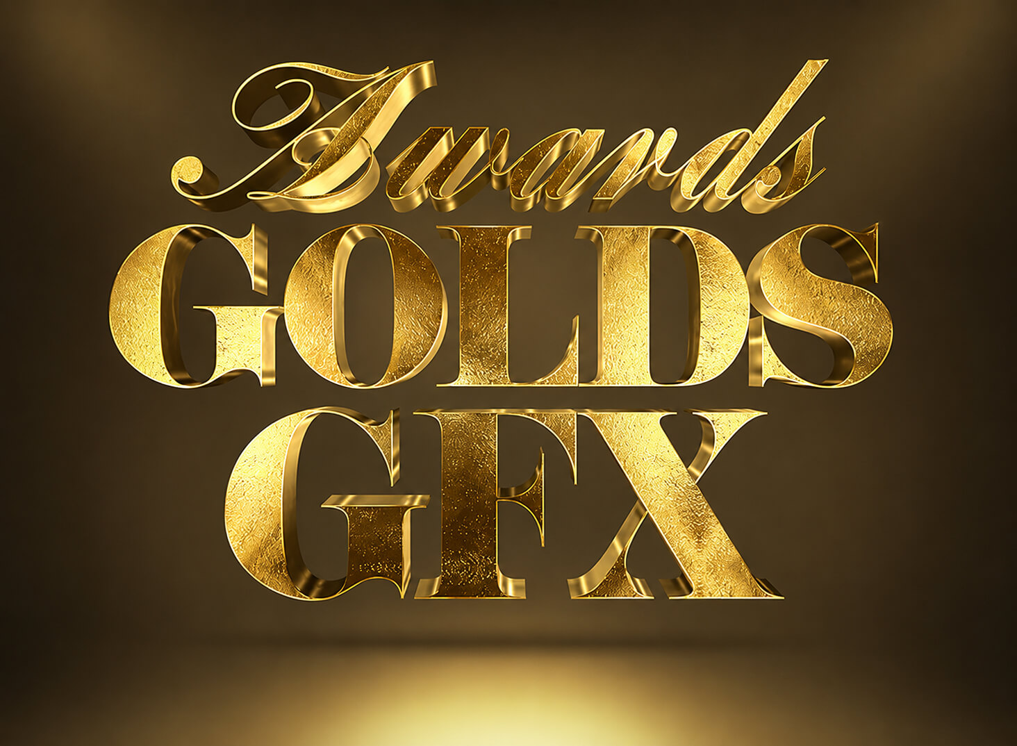 PsFiles Free 3D Gold Photoshop Text Effect PSD