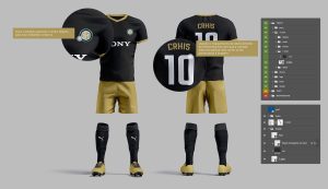 PsFiles Free New Soccer Jersey Mockup Kit