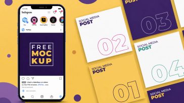 Free Instagram Post Mockup PSD – Social Media Banner Feed Preview Template