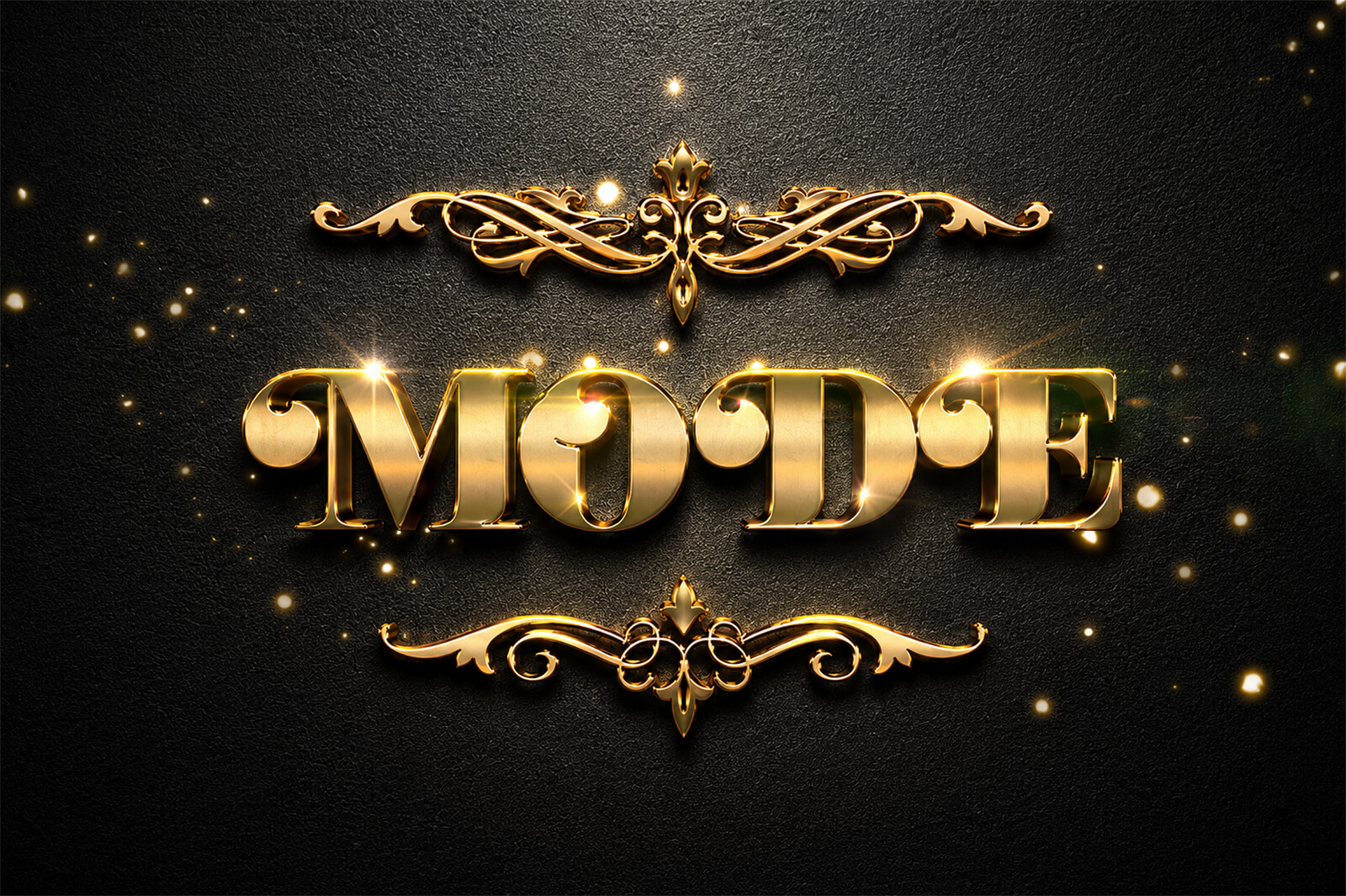 Free Vintage Gold Glitter Text Effect PSD – Metallic Photoshop Text Style