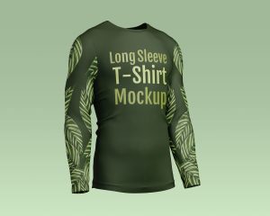 PsFiles Free Mens Long Sleeve T Shirt Mockup Full PSD Set 02