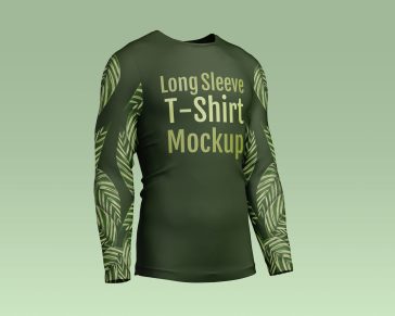 PsFiles Free Mens Long Sleeve T Shirt Mockup Full PSD Set 02